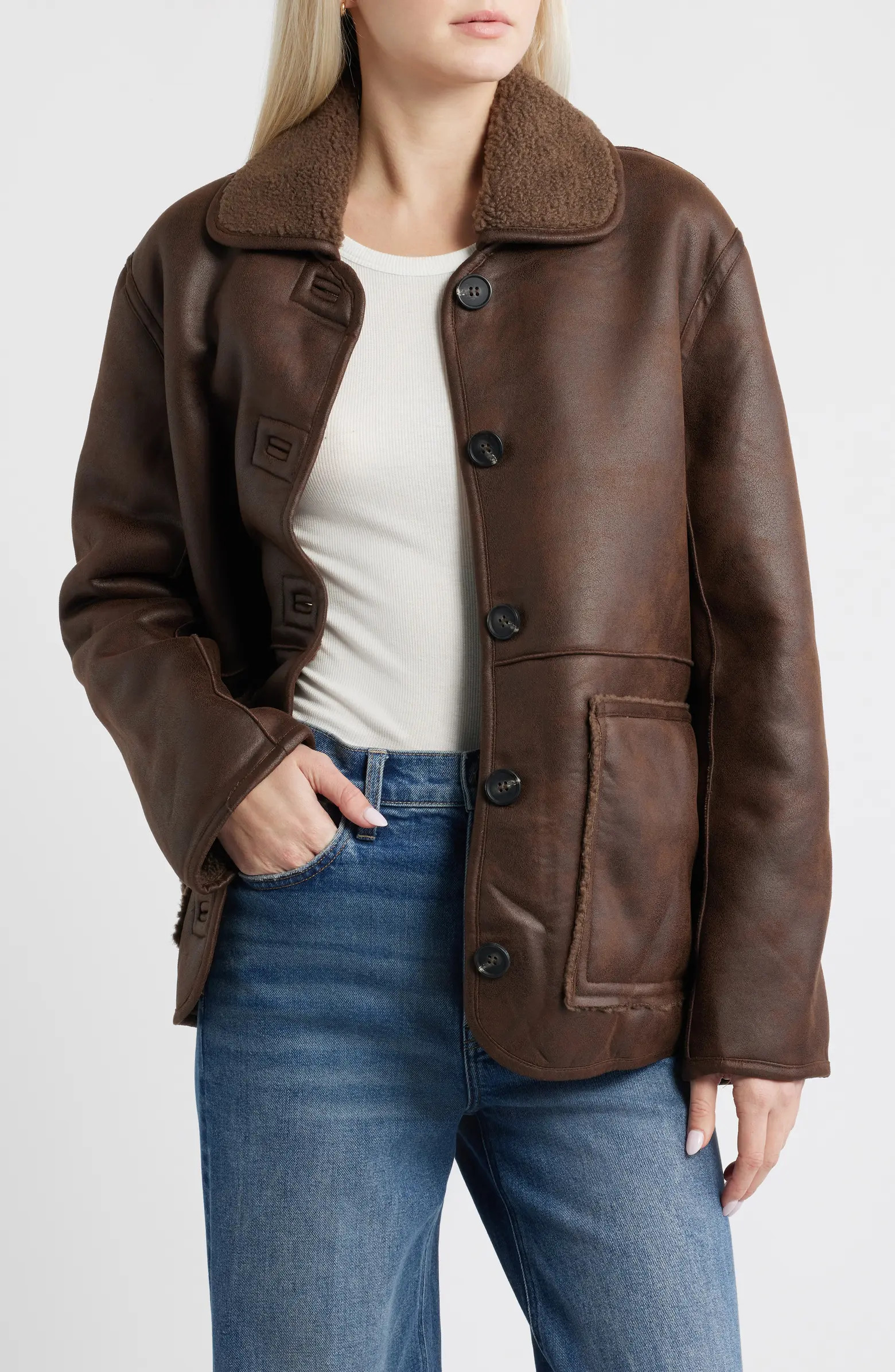 All in Favor Faux Shearling Jacket | Nordstrom | Nordstrom
