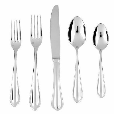 Fortessa Tableware Solutions 5pc Forge Flatware Set: 18/10 Stainless Steel, Traditional Style, Dishwasher-Safe, Silver | Target