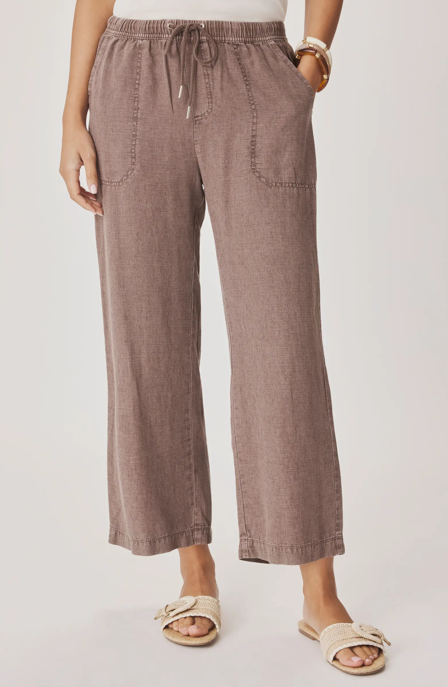 Angie Crop Wide Leg Pants | Nordstrom