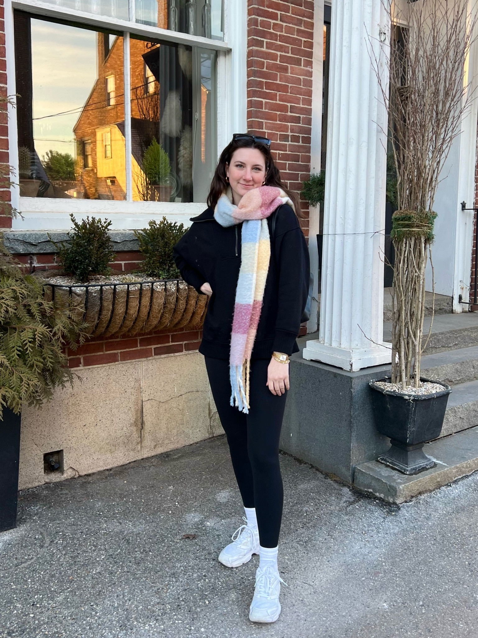 My go to cozy casual winter outfit #aerie #lululemon #oldnavy #winteroutfit #casualoutfit #blackoutfit #comfycasual #athleasure 