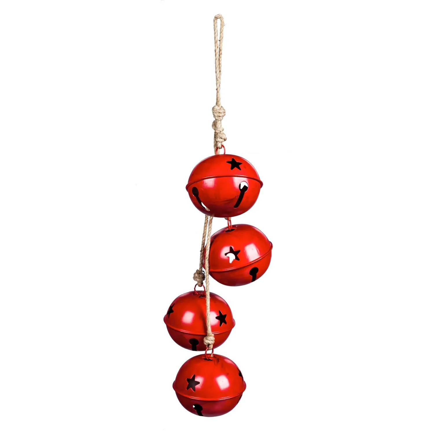 33 in. Oversized Red Jingle Believe Metal Bell Chime | Bed Bath & Beyond