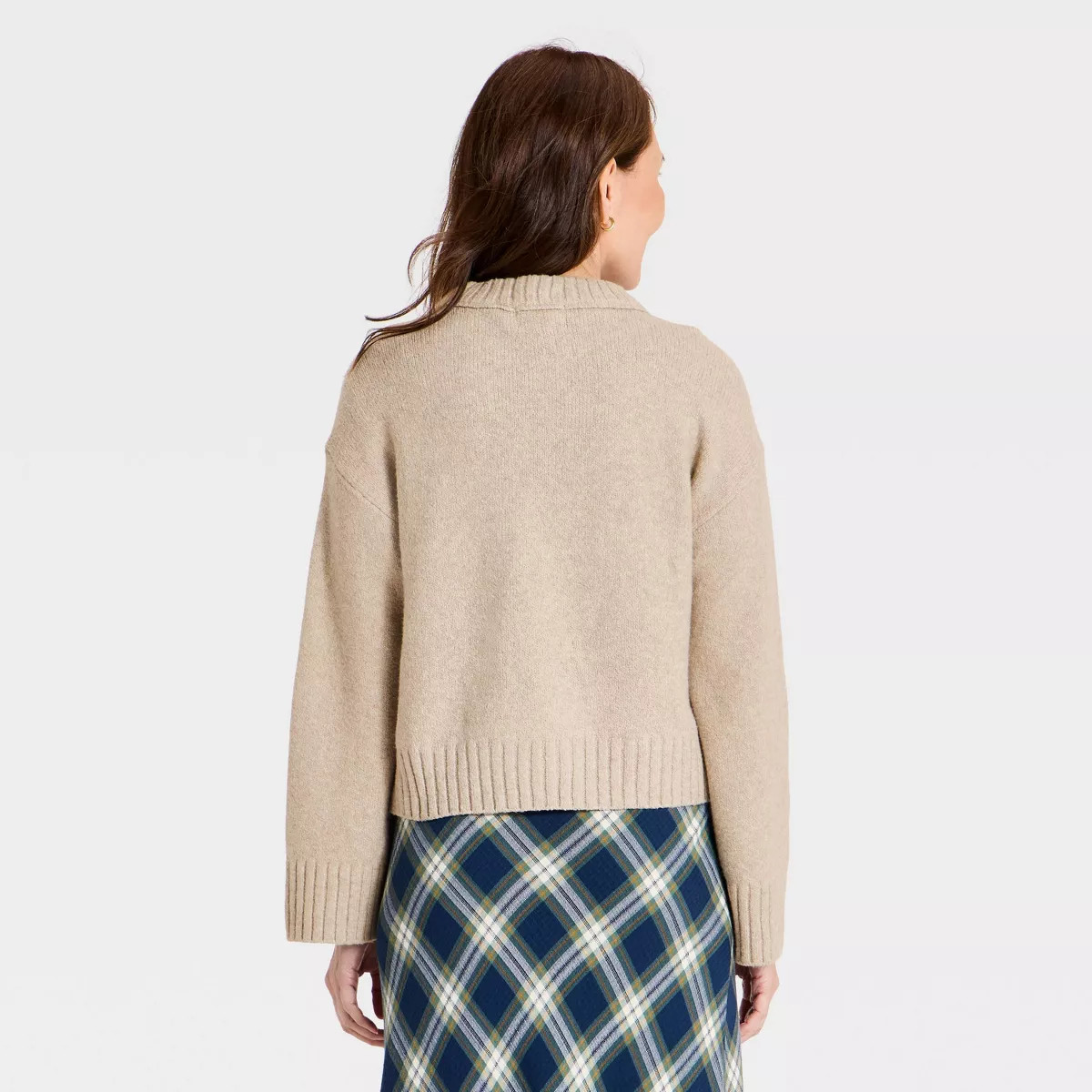 Women's Heritage Crewneck Pullover Sweater - Universal Thread\u2122 Cream S | Target
