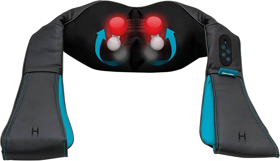 HoMedics Shiatsu Portable Neck Massager with Heat - Cordless Deep Tissue Muscle Massage Machine f... | Amazon (UK)