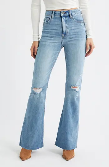 HIDDEN JEANS Ripped Flare Jeans | Nordstrom | Nordstrom