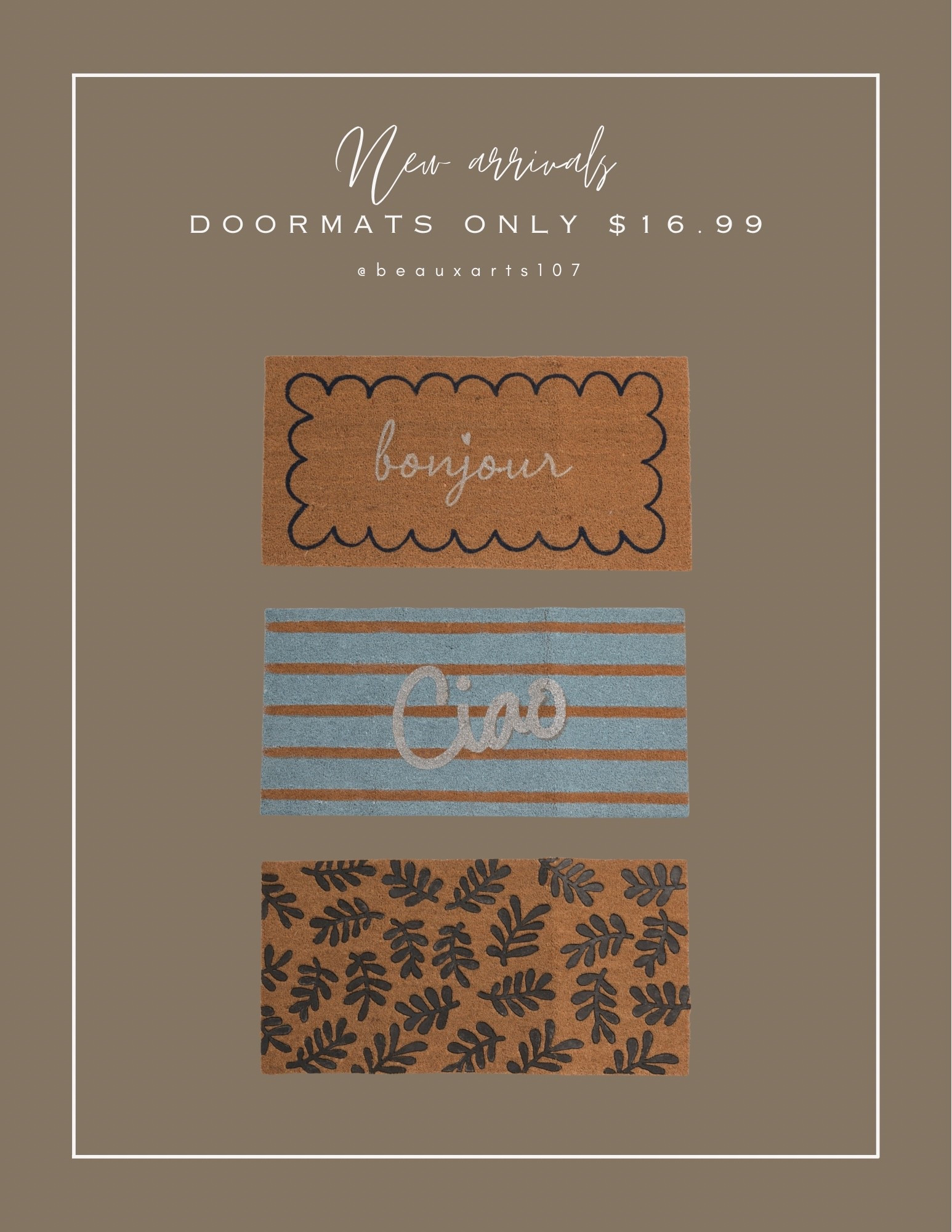 These cute doormats are only $16.99!

#LTKHome #LTKFindsUnder50 #LTKSaleAlert