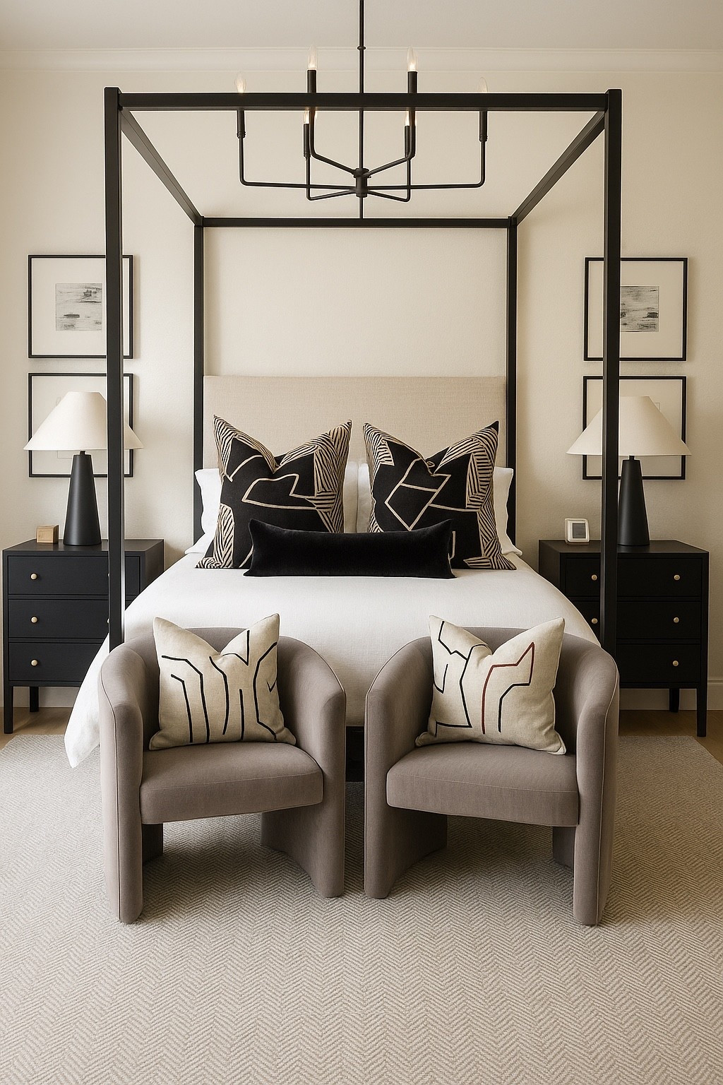 Modern and elegant bedroom suite with bold black accents 

#bed #bedroom #modern #homedecor 

#LTKSaleAlert #LTKFindsUnder100 #LTKHome
