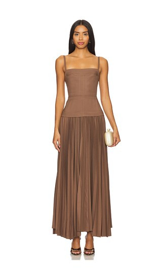 Leasgill Midi Dress in Sepia | Revolve Clothing (Global)