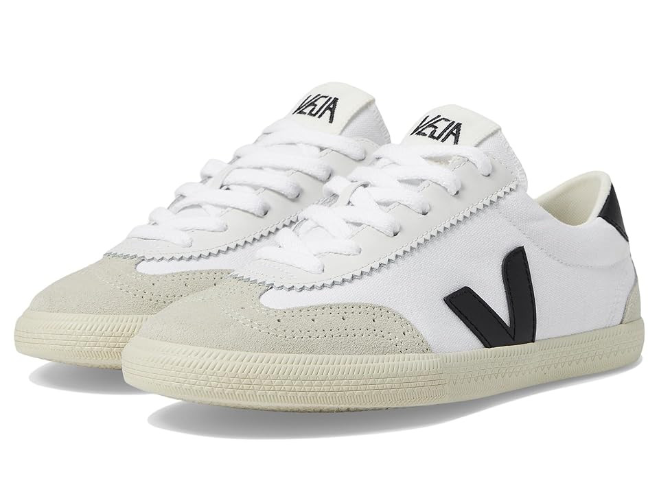 VEJA Volley Women's Shoes White/Black : EU 42 (US Women's 11) M, Fabric/Leather/Suede | Zappos