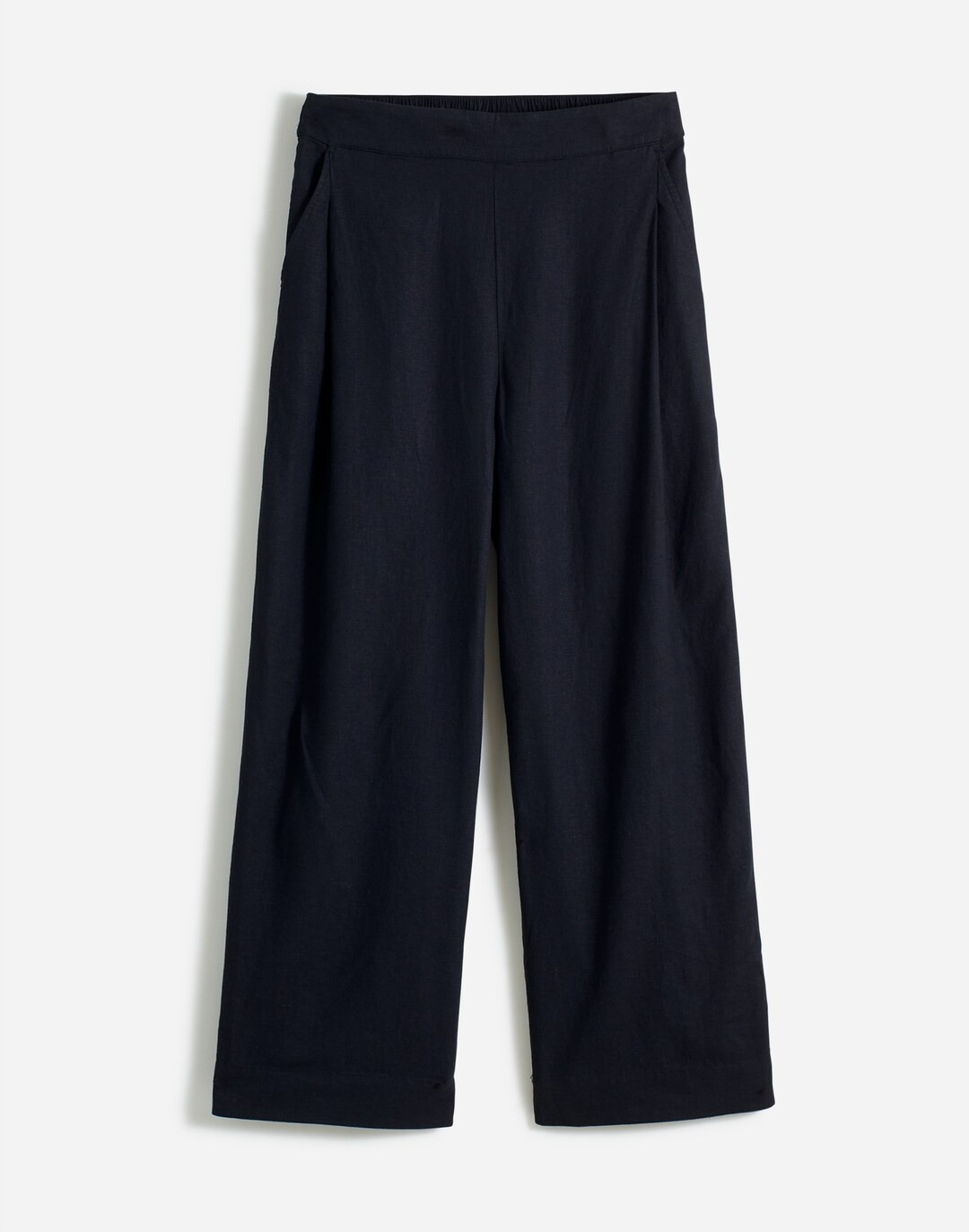 Pull-On Straight Crop Pants in 100% Linen | Madewell
