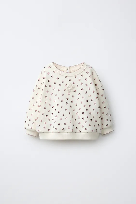 FLORAL PRINT SWEATSHIRT | Zara US