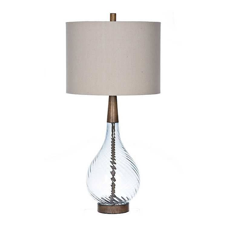 Dusty Blue Nora Glass Table Lamp | Kirkland's Home