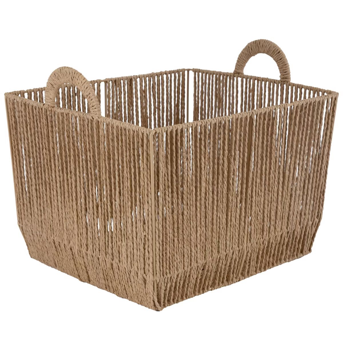 Simplify Medium Paper Rope Vertical Weave Storage Basket Kennedy International | Target