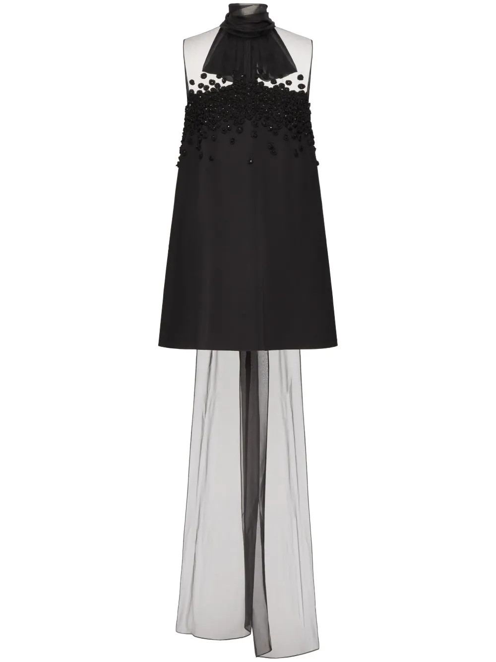 Valentino Garavani sequin-embellished Silk Mini Dress | Black | FARFETCH AO | Farfetch Global