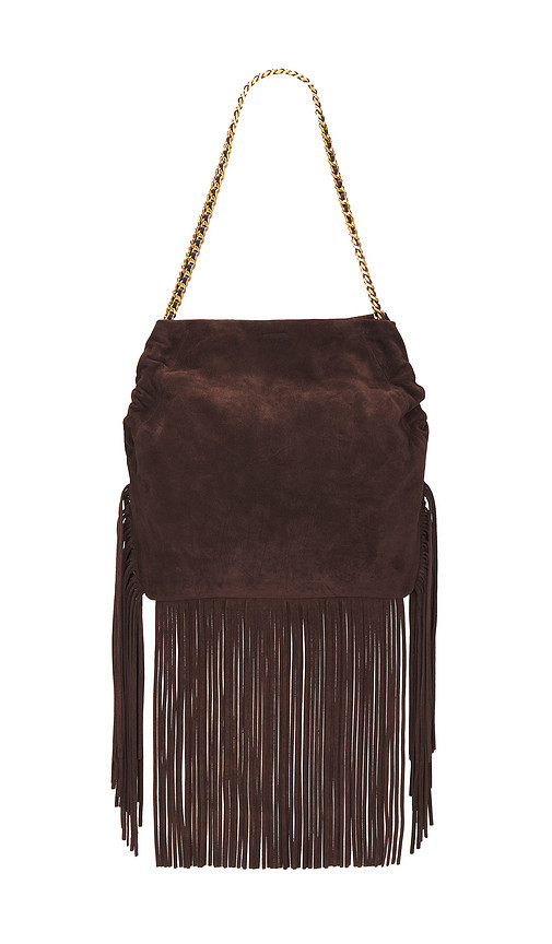Veronica Beard Fringe Slouch Shoulder Bag in Brown. | Revolve Clothing (Global)