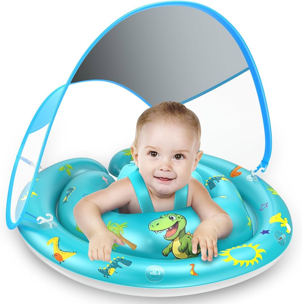 LAYCOL Baby Pool Float with UPF50+ Sun Protection Canopy and Toy Play Console for Infant, Toddler... | Amazon (US)