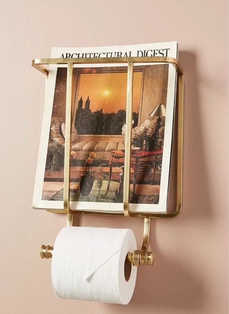 Brilliant!!  

Magazine toilet paper holder from Anthropologie.  Perfect for the primary bathroom!

#LTKGiftGuide #LTKstyletip #LTKhome