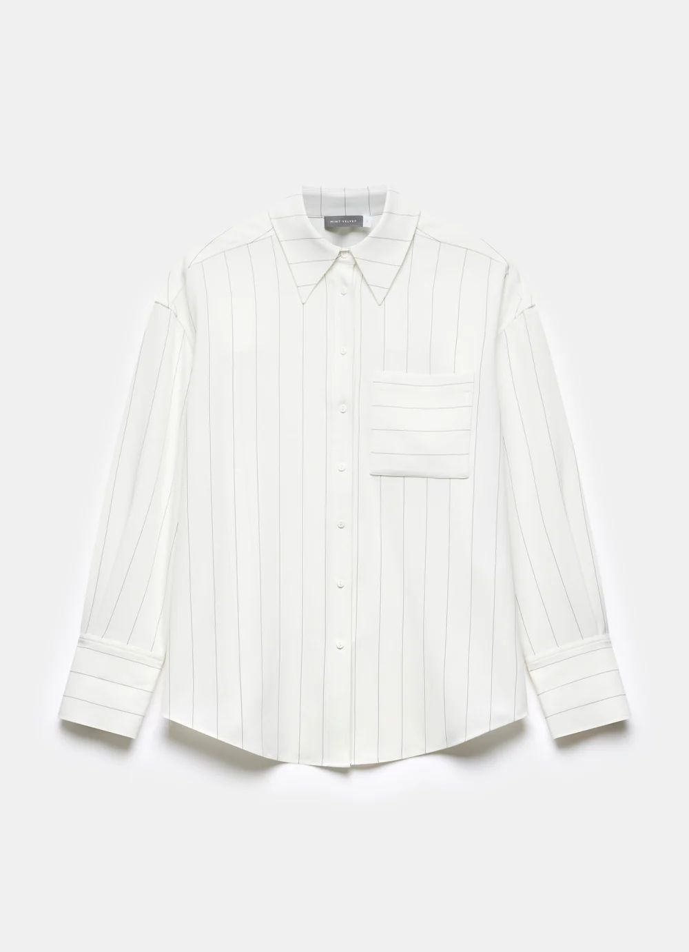 White Pinstripe Oversized Shirt | Mint Velvet