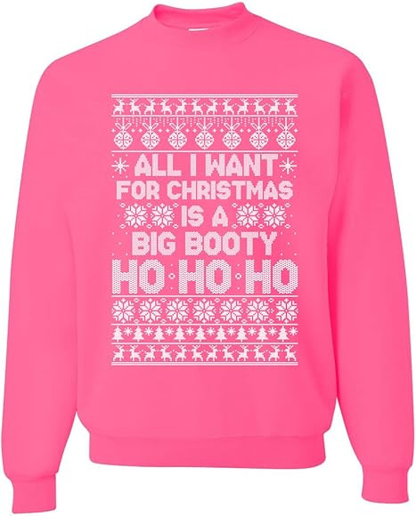 Wild Bobby All I Want for Christmas is a Big Booty Ho Funny Xmas Ugly Christmas Sweater Unisex Cr... | Amazon (US)