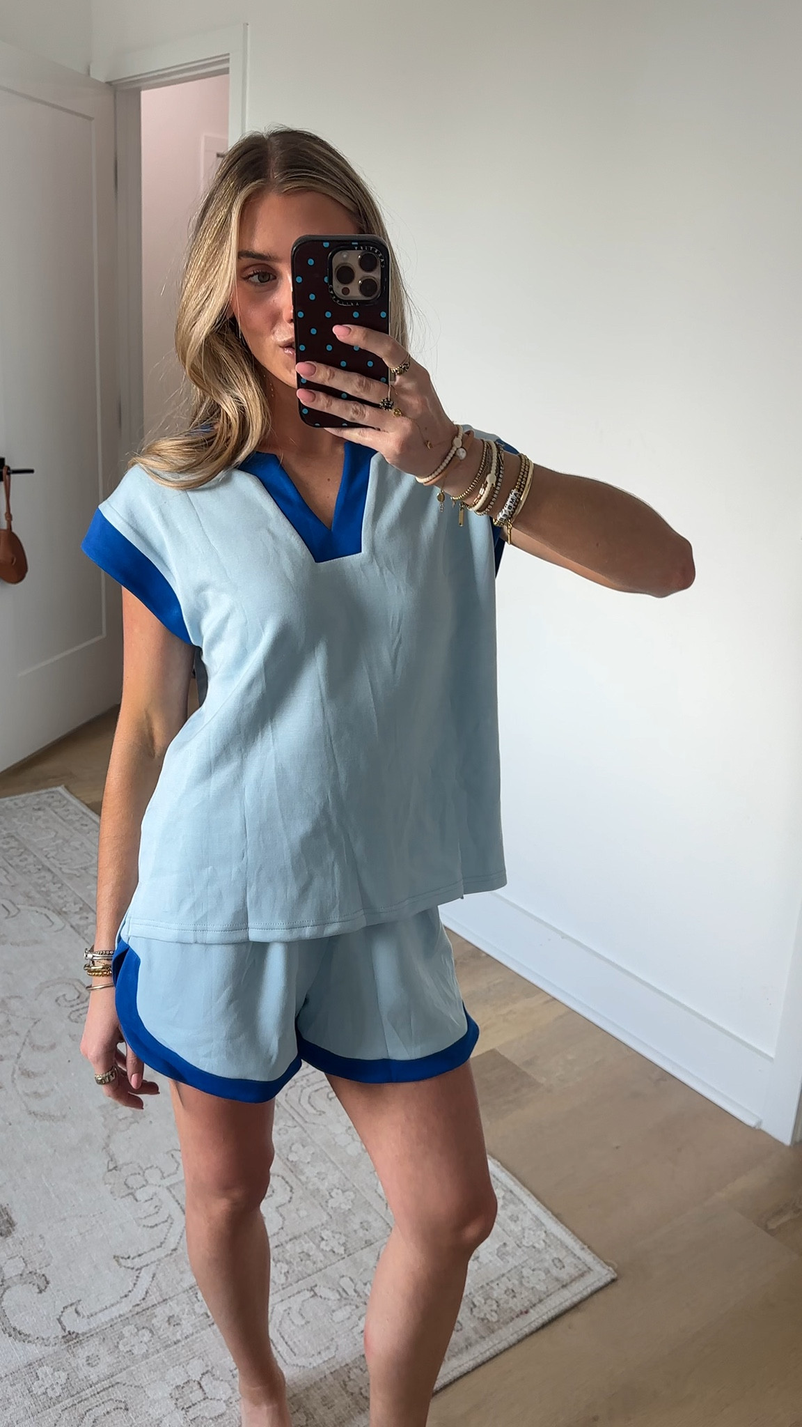 Amazon size small Gozoloma Women's V-Neck Color Block Short Set Short Sleeve T-Shirt and Shorts with Pockets Casual 2 Piece Outfits Summer

#LTKootd #LTKSaleAlert #LTKSeasonal