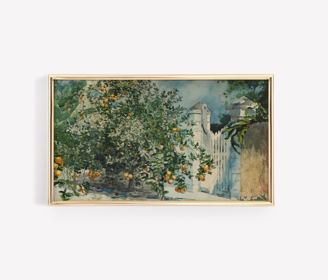 Samsung Frame TV Art Vintage Fruit Trees Painting  Summer - Etsy | Etsy (US)