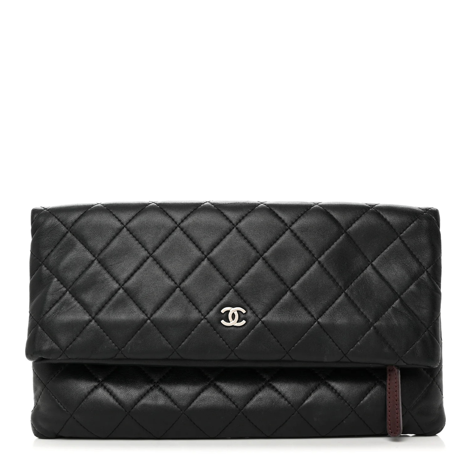 Chanel Lambskin Quilted CC Beauty Clutch Black | FASHIONPHILE (US)
