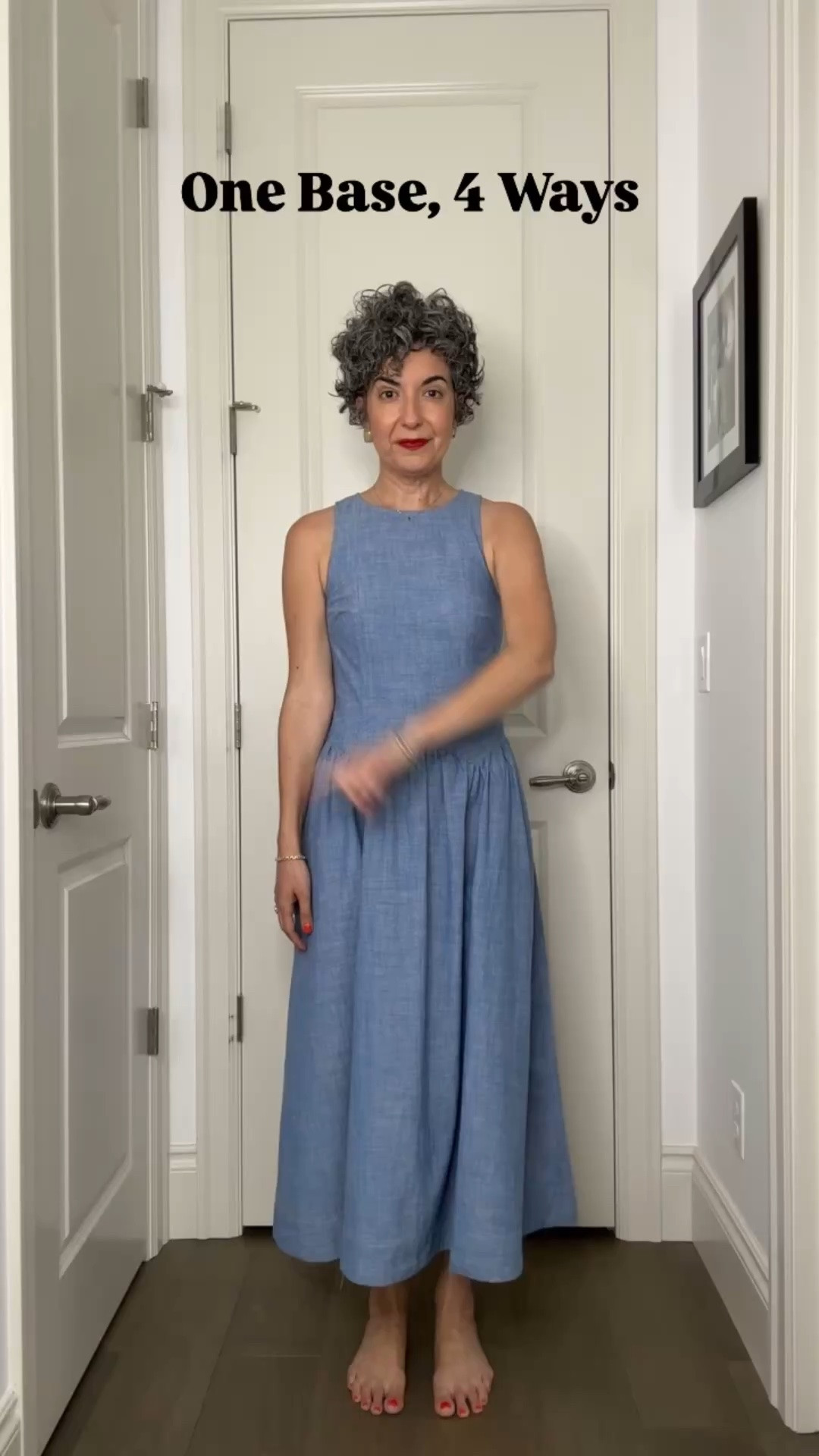 One Base, 4 Ways! 💙 Another winner of a dress from Walmart! 100% cotton, (chambray denim), pockets, zips in back, lightweight, perfect for warm weather! I’m in a size small (fits true to size). This dress would also be perfect for Memorial Day, July 4th, or any summer holiday! 
.
.
.
#walmart #dressstyle

#LTKgrwm