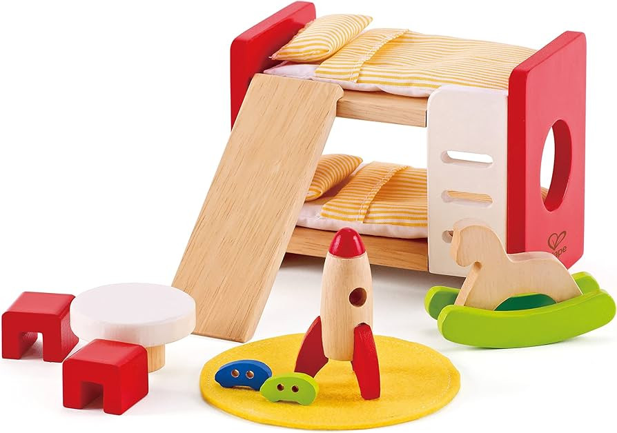 Hape Wooden Doll House Furniture Children's Room with Accessories | Amazon (US)