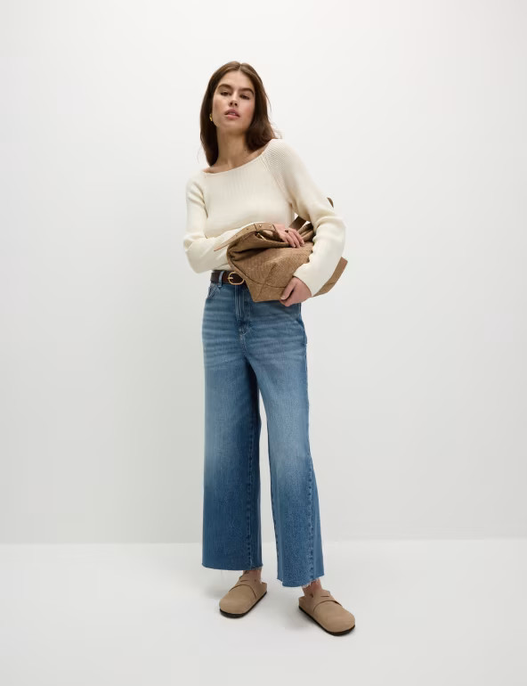 Wide Leg Cropped Jeans | Marks & Spencer (UK)