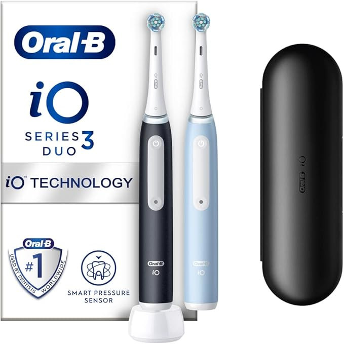 Oral-B iO3 2X Electric Toothbrushes For Adults, Mothers Day Gifts For Her / Him, 2 Toothbrush Hea... | Amazon (UK)