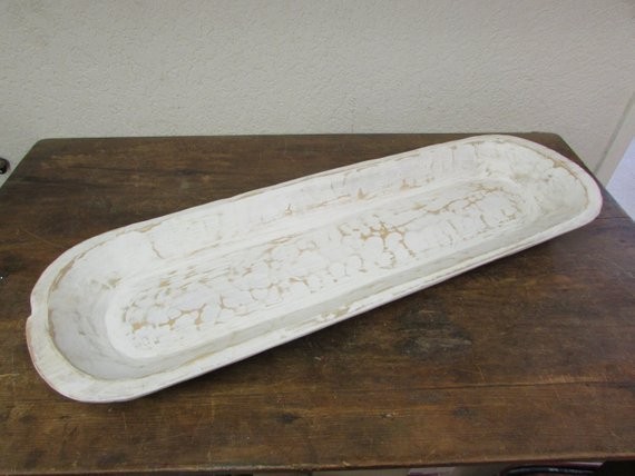 Extra Long Rustic Wooden Dough Bowl #3-Batea- Wood-Trencher-Handmade-12 x 39 x 3 in.--Shabby-Holiday | Etsy (US)