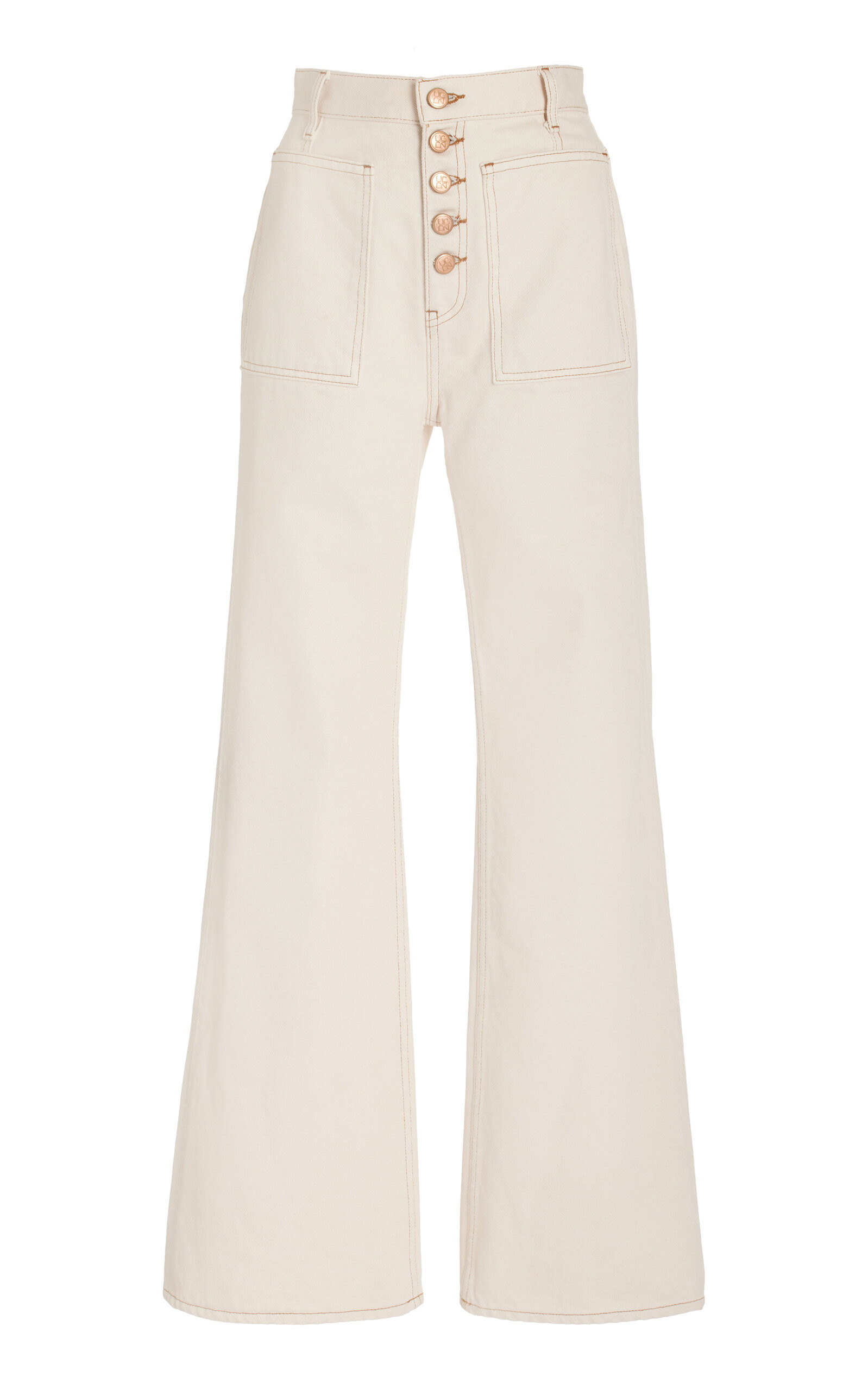 Lou Button Fly High-Waisted Flared Jeans | Moda Operandi (Global)