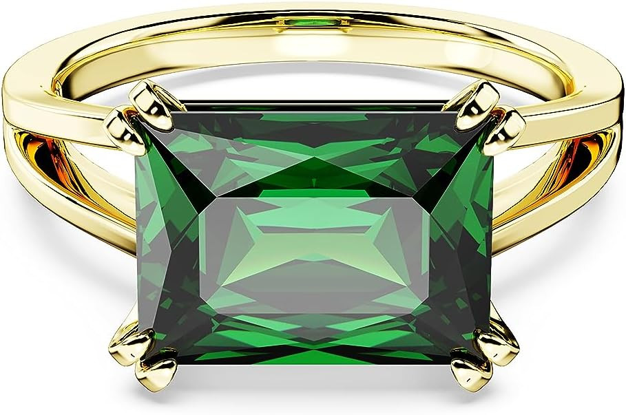 Swarovski Matrix Cocktail Ring with Green Stone | Amazon (US)