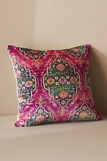 Vibrant Velvet Pillow | Anthropologie (US)