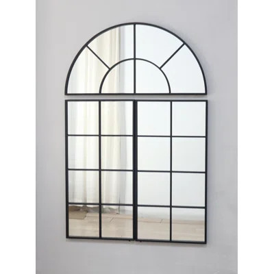 30" X 45" Large Arched Wall Mirror With Three Separate Sections | Wayfair North America