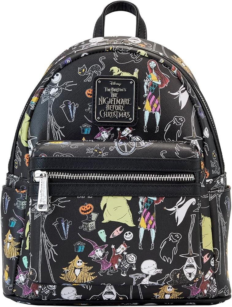 Loungefly Disney Nightmare Before Christmas All Over Print Womens Double Strap Shoulder Bag Purse | Amazon (US)
