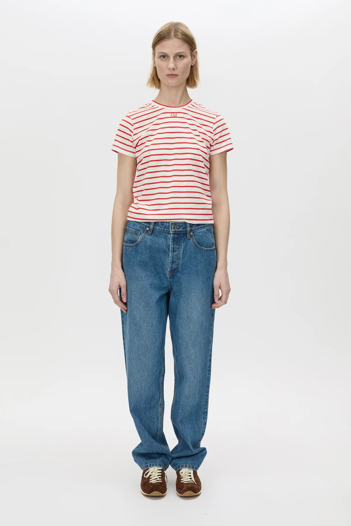 Sora Stripe Tee in White - CAMILLA AND MARC® C&M | CAMILLA AND MARC (ANZ)