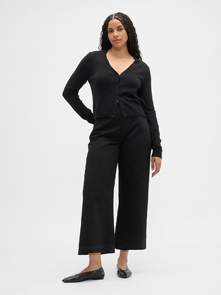 High Rise Wide-Leg Crop Jeans | Gap Factory