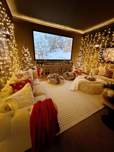 Media room Christmas decor 

#LTKSeasonal #LTKhome #LTKHoliday