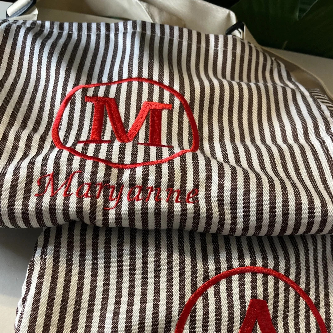 Personalized Embroidered Striped Apron - Etsy | Etsy (US)
