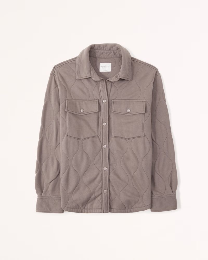 Onion Quilted Shirt Jacket | Abercrombie & Fitch (US)