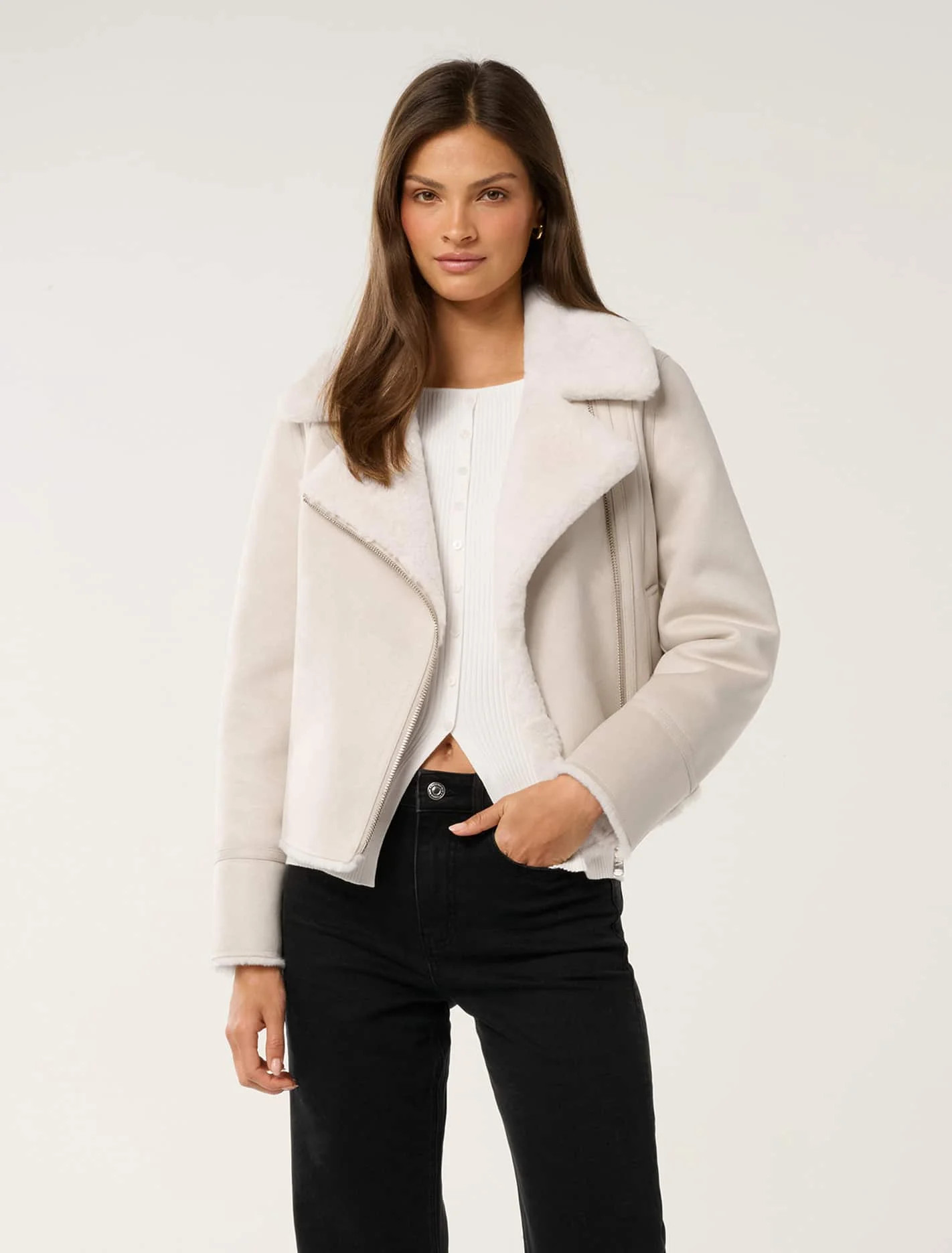 Penny Faux Fur Aviator Jacket | Ever New (CA)