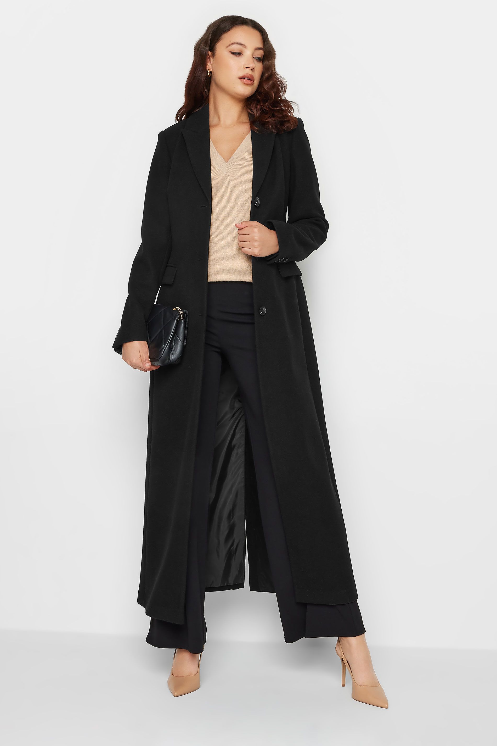 LTS Black Long Formal Coat | Long Tall Sally