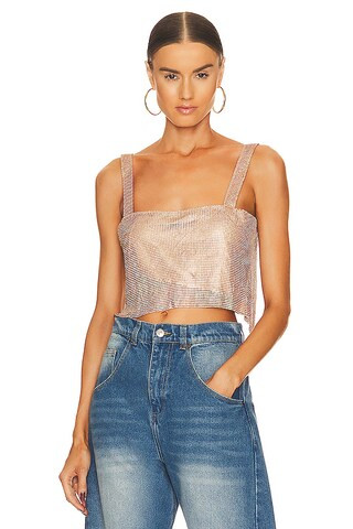 SNDYS Audrina Top in Gold from Revolve.com | Revolve Clothing (Global)