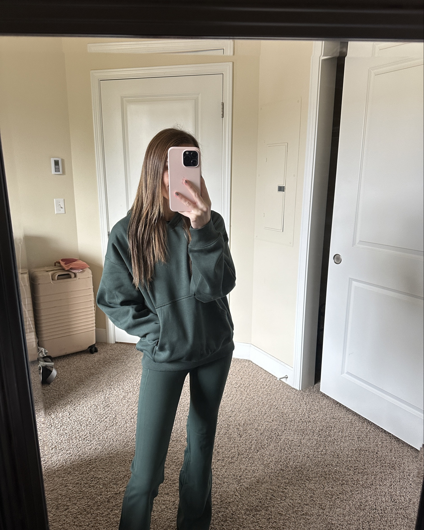 october fabletics selects 🤍 cozy fleece hoodie part of the Khloé Kardashian collection + cold weather flare pants will be perfect for fall/winter! sized up to an S in the hoodie and wearing tts xxs in bottoms 

#LTKSeasonal #LTKStyleTip #LTKFindsUnder100