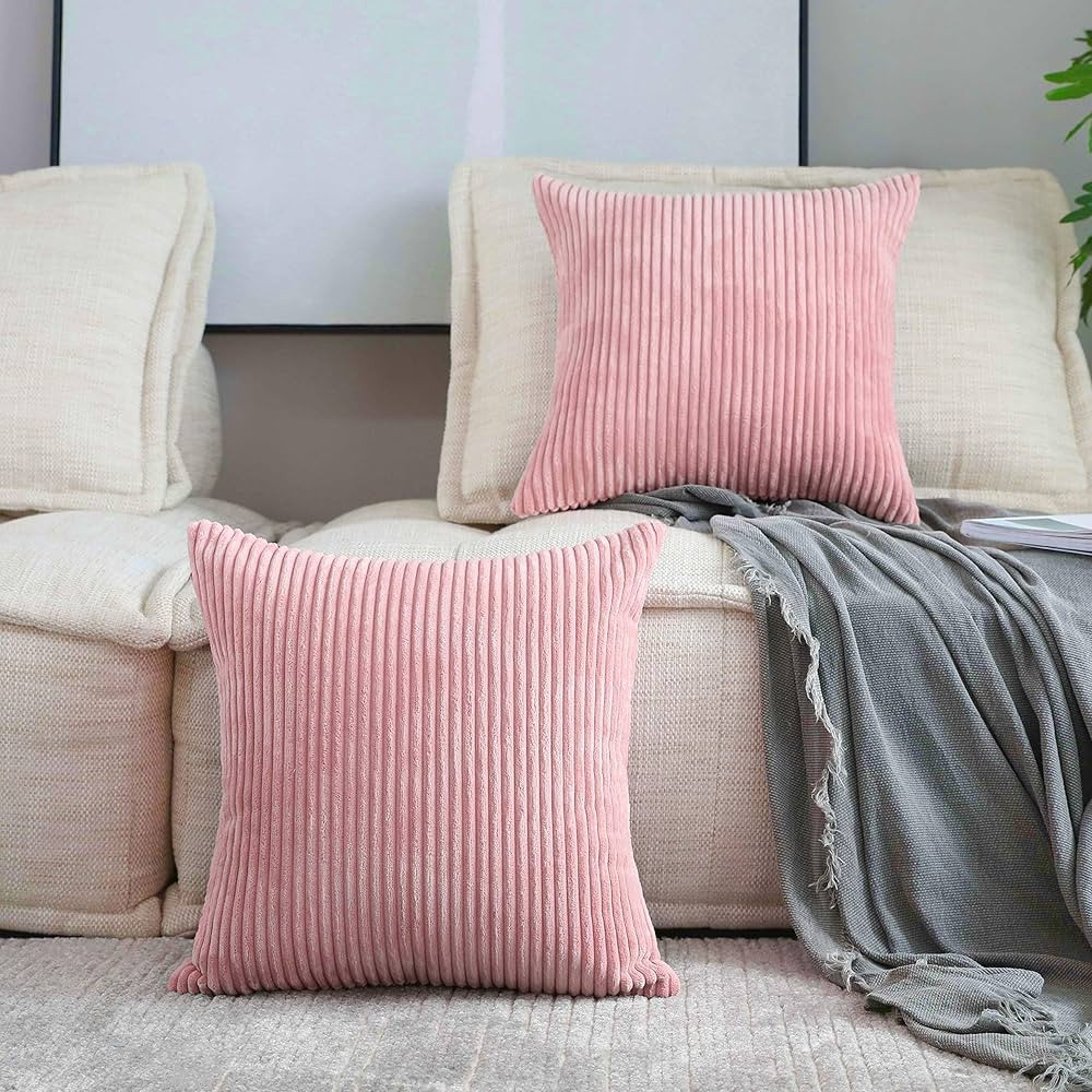 Home Brilliant Pillow Covers 22x22 2 Packs Pillows Decorative Throw Pillows Cover for Couch Bench... | Amazon (US)