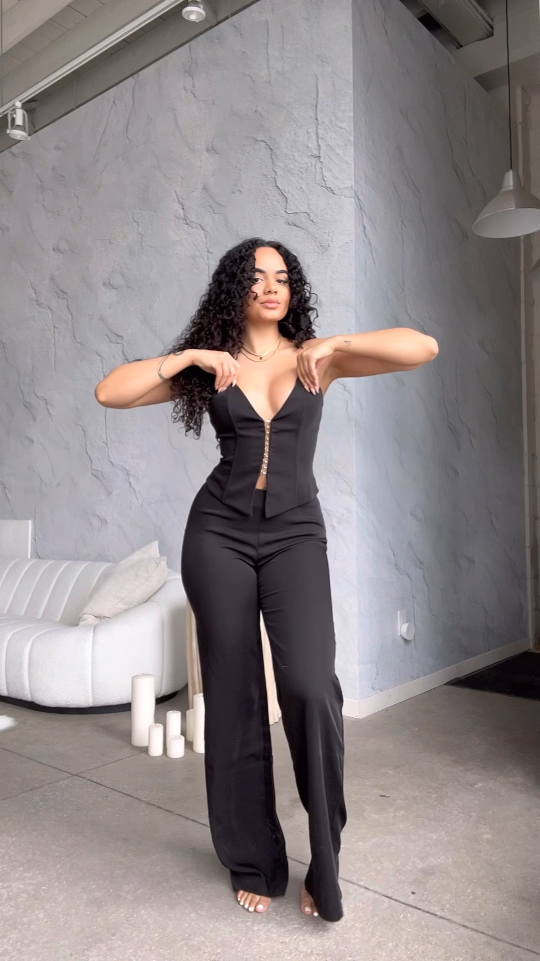 Date night black outfit, corset top, silver heels 

#LTKfit #LTKstyletip #LTKFind