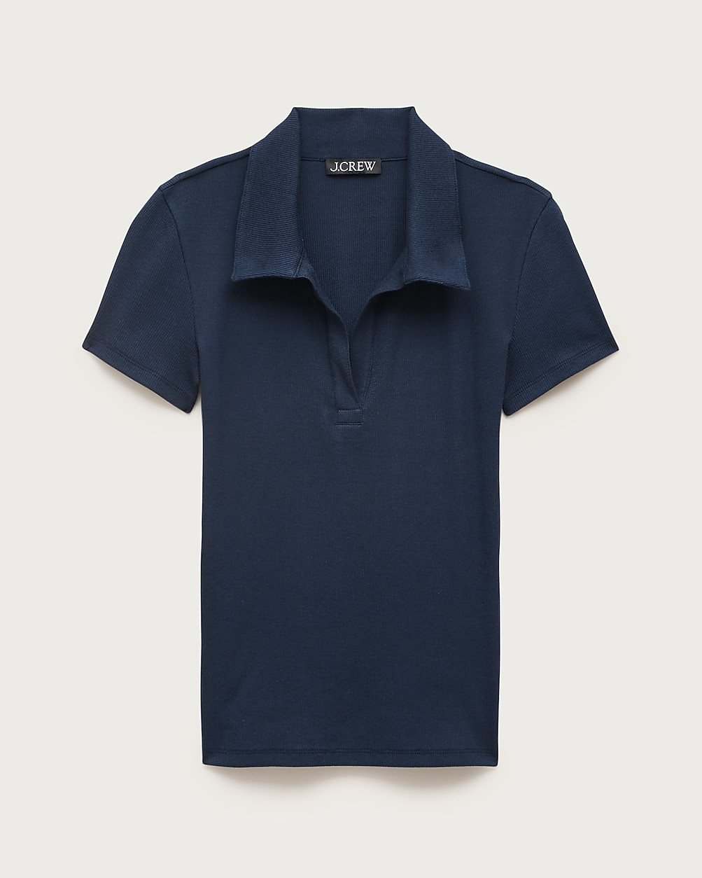 Perfect rib johnny-collar top | J. Crew US