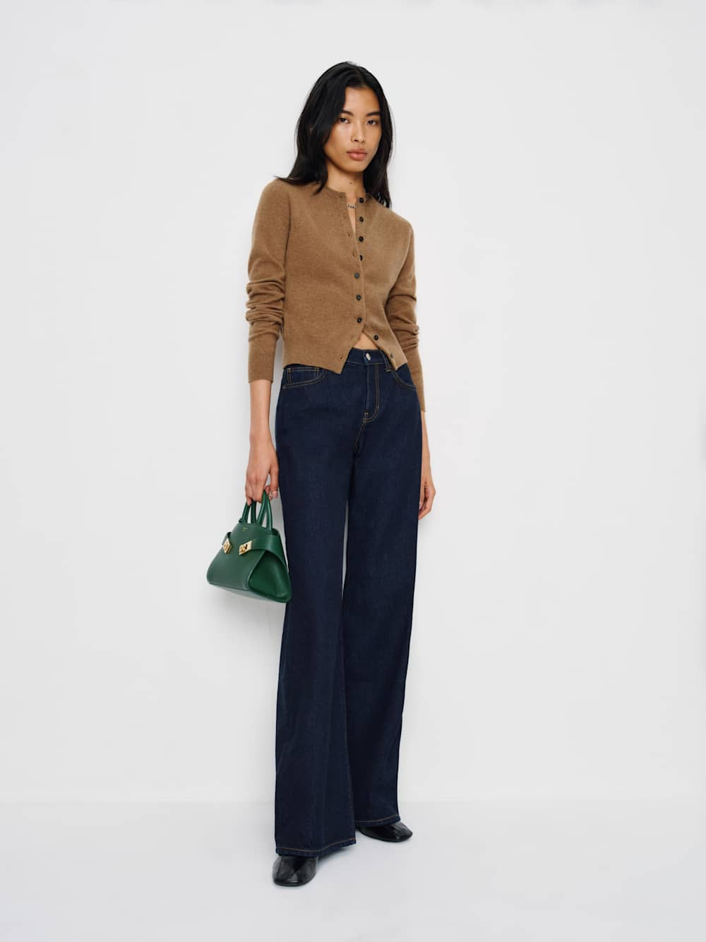 Farren Cashmere Crew Cardigan | Reformation (Global)