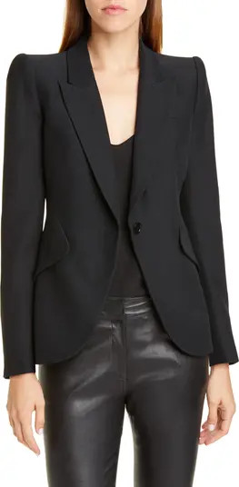 Alexander McQueen Leaf Crepe Jacket | Nordstrom | Nordstrom