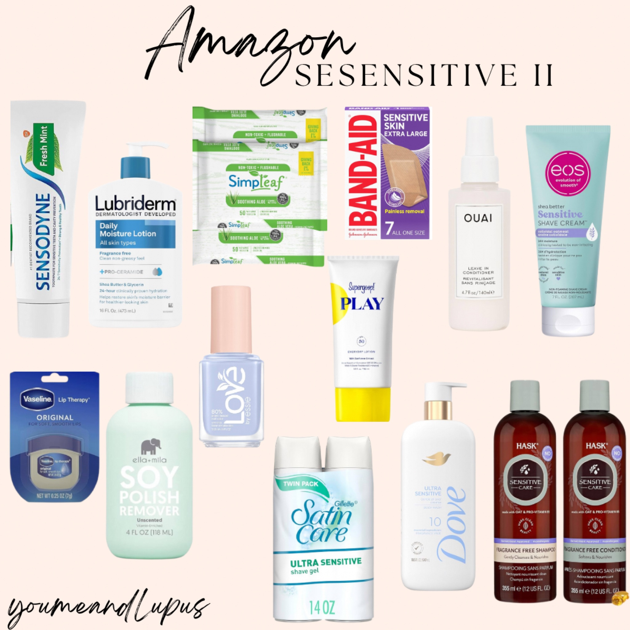 Amazon for the sensitive side of life. Fragrance free products, gentle products, chemical free products, sensitive skin lotions, sunscreen, bug spray, kids sunscreen, kids bug spray, sensitive laundry soap, shampoo and conditioner, sensitive makeup wipes, Amazon finds for sensitive skin, shampoo, nail polish, Vaseline 

#LTKFamily #LTKActive #LTKSeasonal